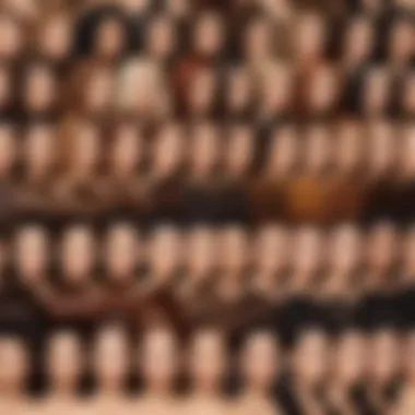 Different hair types displayed on diverse backgrounds.