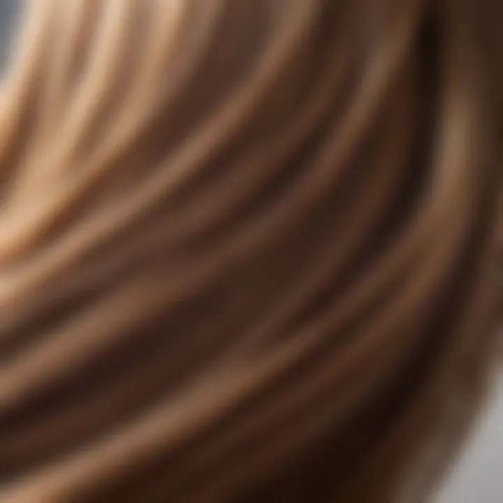 A close-up of healthy, shiny hair under natural light.