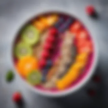 Dietary Changes for Glowing Skin A vibrant smoothie bowl topped with fruits and seeds promoting skin nourishment