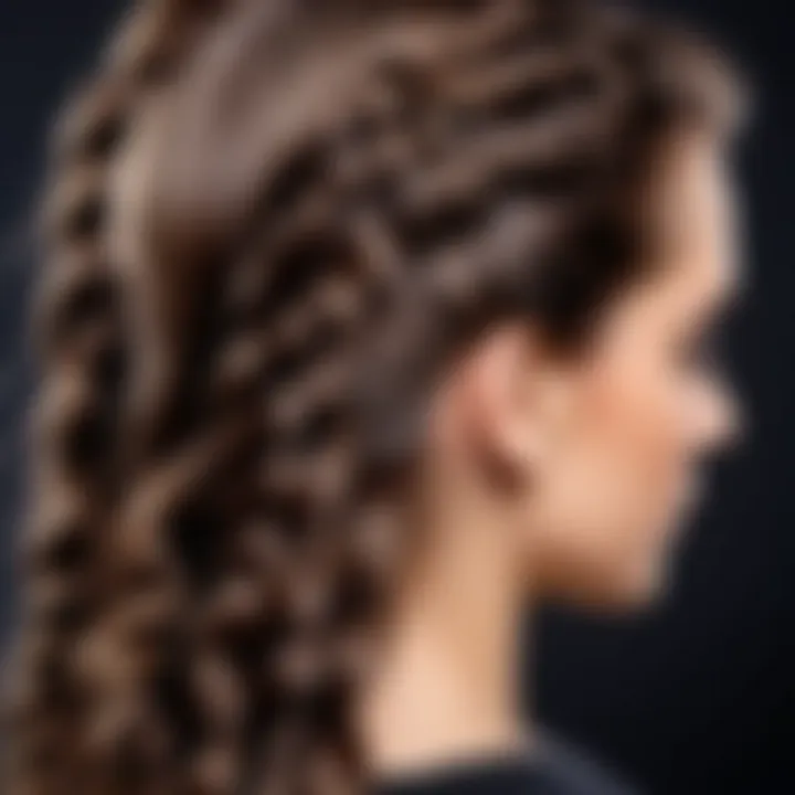 A close-up of intricate braiding techniques on textured hair