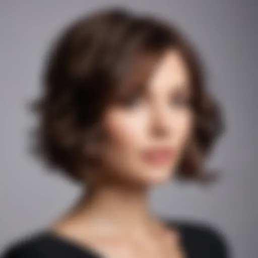 Elegant layered bob cut with soft waves