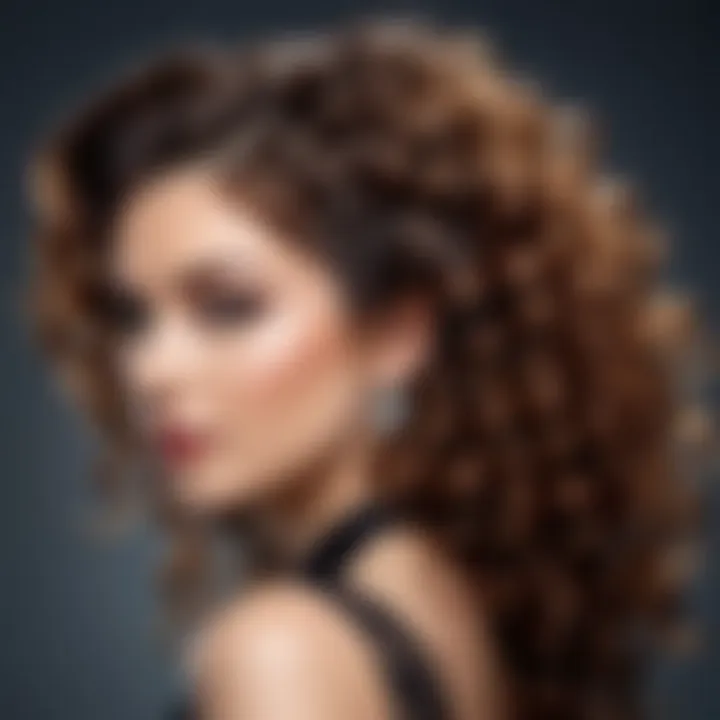 Elegant maşalı saç toplama hairstyle showcasing intricate curls and volume