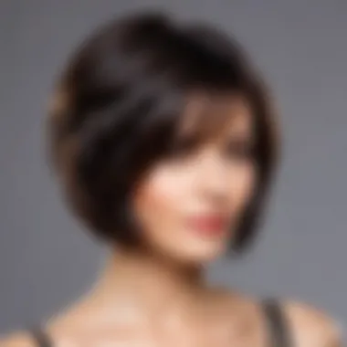 Elegant layered bob cut