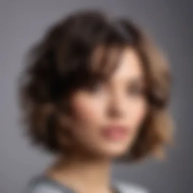 Textured bob hairstyle for natural waves