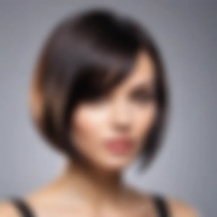 Trendy asymmetrical bob cut