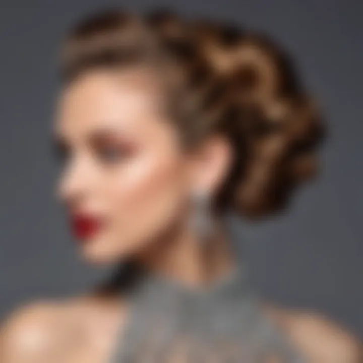 Serenay Sarıkaya sports a glamorous updo perfect for red carpet events.