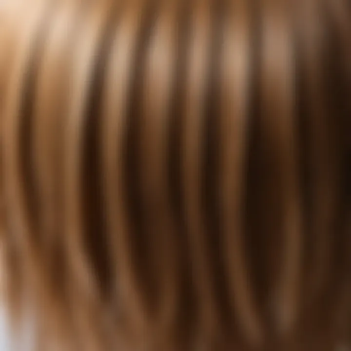 A close-up of a straight hair fringe with a textured finish