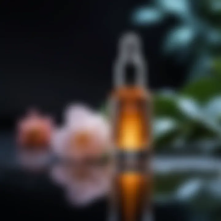 Close-up of a serum dropper in a serene setting