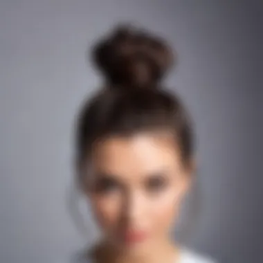 Casual top knot hairstyle for everyday wear