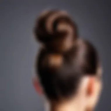 Elegant top knot hairstyle showcasing sophistication