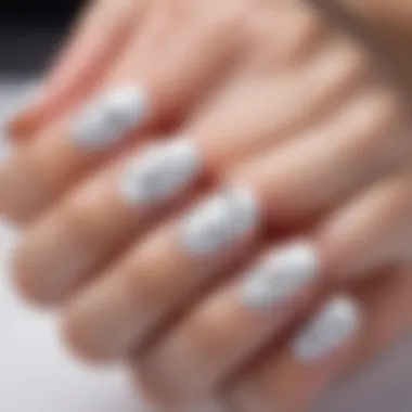 Chic geometric white nail art patterns