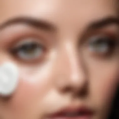 Gentle cleansing of eye makeup with cotton pad