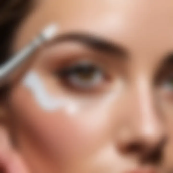 Technique of applying an eye mask for optimal results