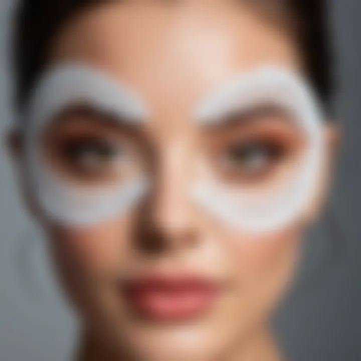 Diverse range of eye masks for different skin types displayed elegantly