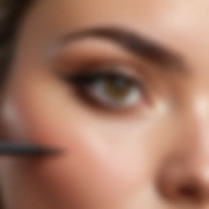 Precision winged eyeliner look