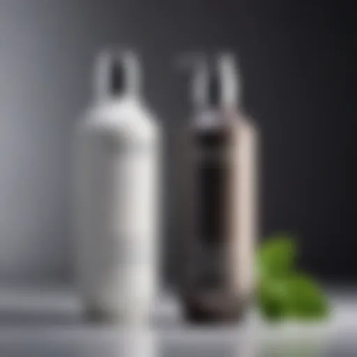 A luxurious shampoo bottle designed for gray hair care