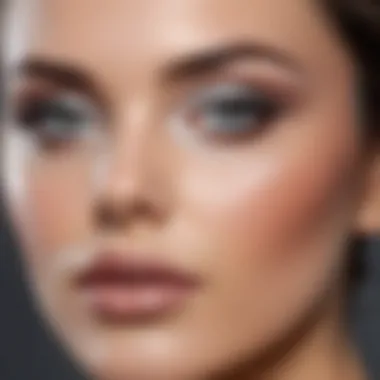 Close-up of a flawless makeup application enhancing natural beauty