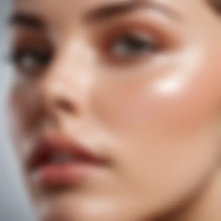 A close-up of skin being nourished, emphasizing the effectiveness of correct product application techniques.