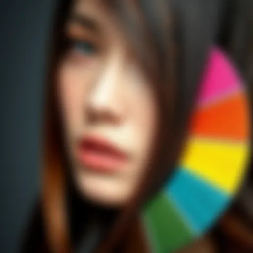 Color wheel showcasing complementary shades for hair color correction