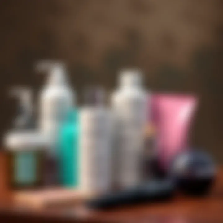 Selection of hair care products for maintaining new hair color