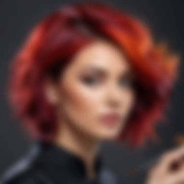 A stylist applying bold hair dye techniques