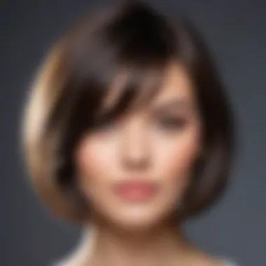 Chic bob hairstyle highlighting round face features