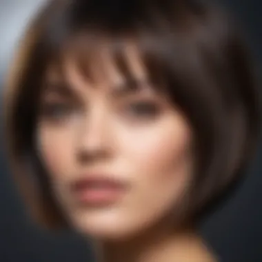 Textured bob style enhancing facial structure