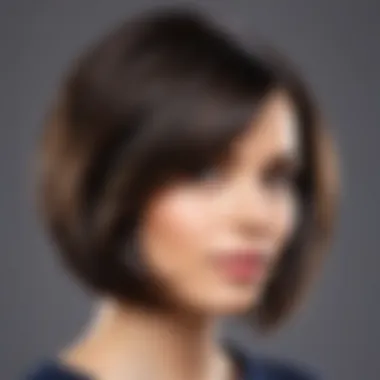 Textured bob cut enhancing natural thickness