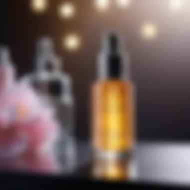 Overview of illuminating serum ingredients in elegant display