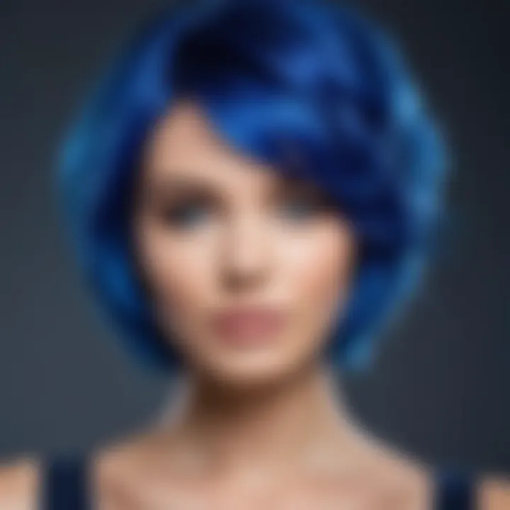 Maintenance products for blue-colored hair