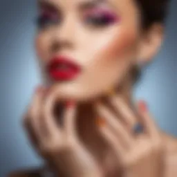 Elegant gel nail design showcasing vibrant colors and patterns