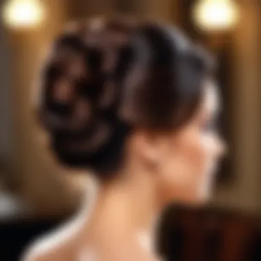 Chic updo hairstyle ideal for weddings