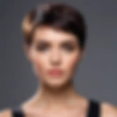 Stylish asymmetric short hairstyle that flatters square jawline