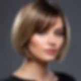 Elegant short bob hairstyle for square face