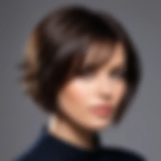 Chic layered bob hairstyle showcasing elegance