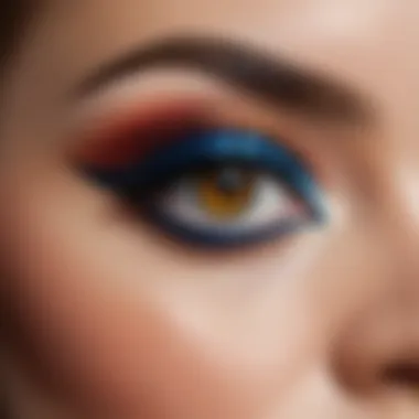 Detailed application of eye makeup for a bold look