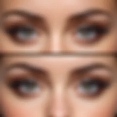 Comparison of Eyelash Appearances Comparison of eyelash appearances before and after care