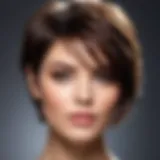 Stylish short hair model showcasing elegant layers