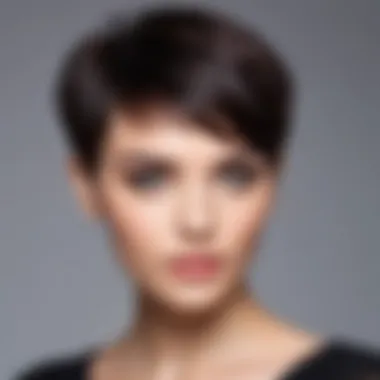 Chic asymmetrical short hairstyle