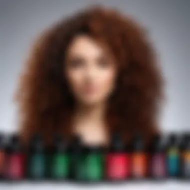 A selection of hair dye products suitable for curly hair