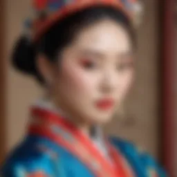 A vibrant display of traditional Korean fashion showcasing unique styles and colors.