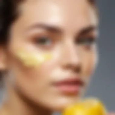 Close-up of lemon juice extracted in a glass bowl