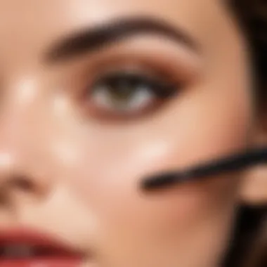 User applying L'Oreal mascara with confidence