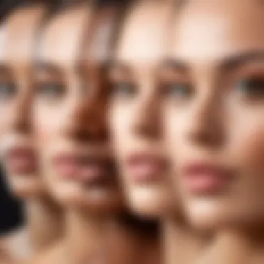 A diverse range of skin types with matching foundation and concealer