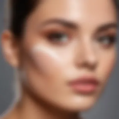Applying Matte Foundation Application of matte foundation on skin