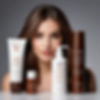 A close-up of hair care products suitable for medium brown hair