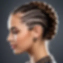 Elegant cornrow hairstyle showcasing intricate patterns