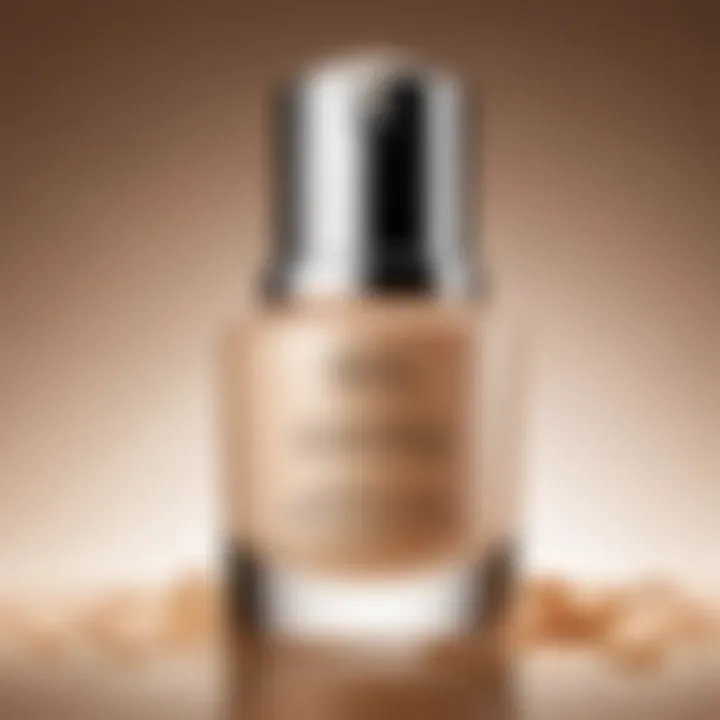 Luxurious texture of moisturizing BB cream on a smooth surface