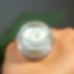 Moisturizing cream applied on skin