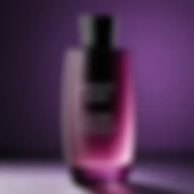 Elegant Purple Shampoo Bottle A luxurious bottle of purple shampoo with elegant design
